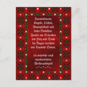Weihnachtsgedicht Deutsch, voeg Jouw tekst toe Briefkaart