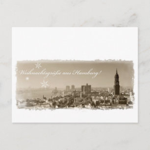 Weihnachtsgrüße aus Hamburg, Weihnachtskarte, edel Briefkaart