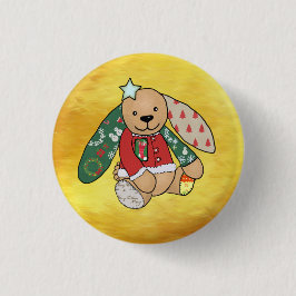 Weihnachtshase Ronde Button 3,2 Cm