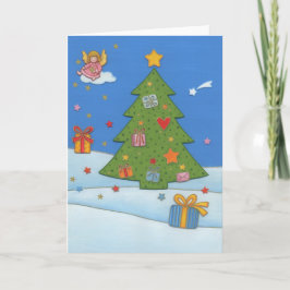 Weihnachtskarte Engel auf Wolke Feestdagen Kaart