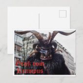 Weihnachtskarte mit Krampus Gruß Briefkaart (Voorkant / Achterkant)