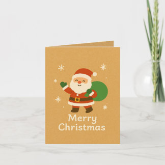 Weihnachtskarte mit Santa Claus Merry Christmas Kaart