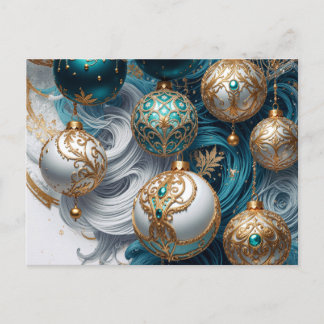 Weihnachtskarte Postkarte mit luxuriösen Ornamente Briefkaart
