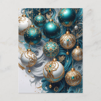 Weihnachtskarte Postkarte mit luxuriösen Ornamente Briefkaart