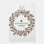 Weihnachtskranz- Theedoek (Verticaal)