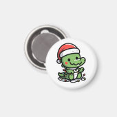 Weihnachtskrokodil Magneet (Voorkant / Achterkant)