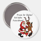 Weihnachtsmann mit Elch Magneet (Voorkant / Achterkant)