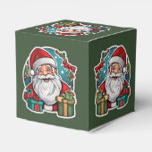 Weihnachtsmann mit Geschenken - Bedankdoosjes (Achterkant)