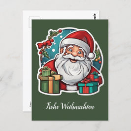 Weihnachtsmann mit Geschenken - Briefkaart
