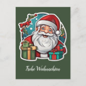 Weihnachtsmann mit Geschenken - Briefkaart (Voorkant)