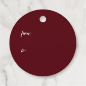 Weihnachtsmann mit Tannenbaum in 3D -  Bedankjes Labels (Achterkant)