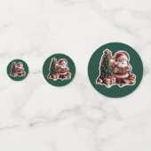 Weihnachtsmann mit Tannenbaum in 3D -  Confetti (Voorkanten)