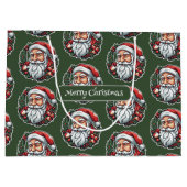Weihnachtsmannkopf mit Kranz - Groot Cadeauzakje (Achterkant)