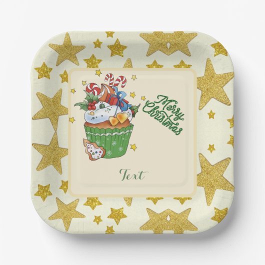 Weihnachtsmuffin  papieren bordje (Voorkant)