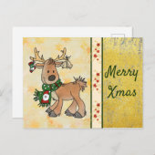 Weihnachtsren Briefkaart (Voorkant / Achterkant)