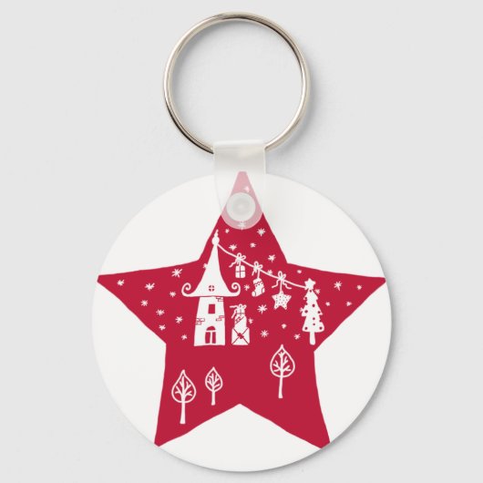 Weihnachtsstern Sleutelhanger (Voorkant)
