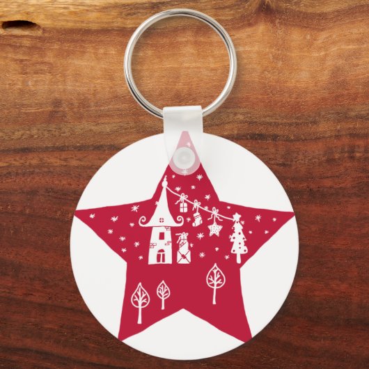 Weihnachtsstern Sleutelhanger (Voorkant)