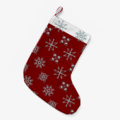 Weihnachtsstrumpf  Schneeflocken. Kleine Kerstsok (Voorkant (Hangend))