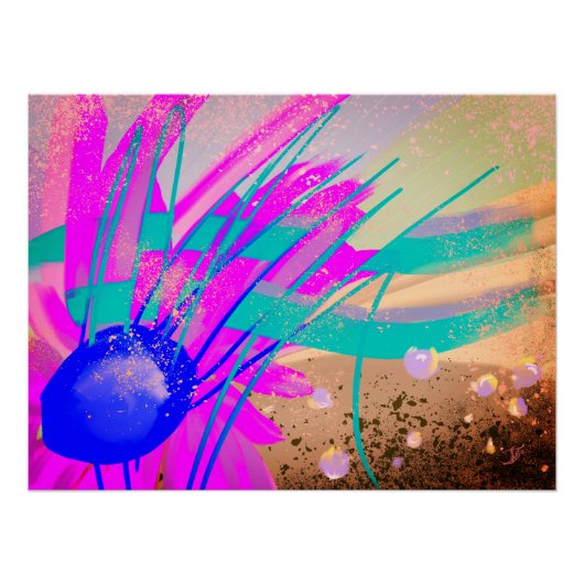 Weiland bij zonsondergang - Abstract Perfect Poster (Voorkant)