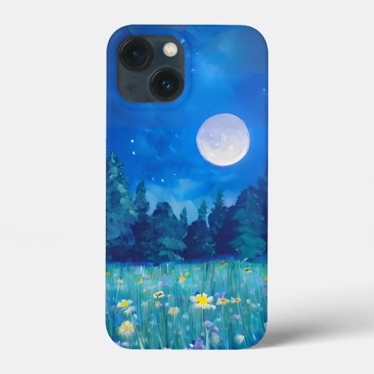 Weiland en Bos Onder een Volle Maan Case-Mate iPhone Case (Achterkant)