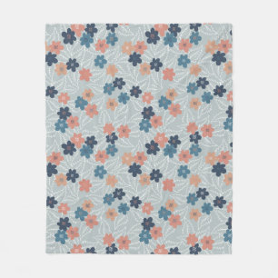 Weiland met kleurrijke lentebloemen fleece deken
