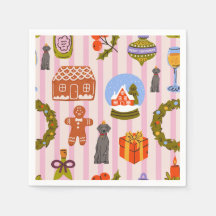 Weim-versiering met kerstversieringen op roze