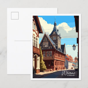 Weimar Duitsland Reizen Illustratie Briefkaart