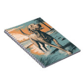 Weimaraner aan het strand notitieboek (Rechterzijde)