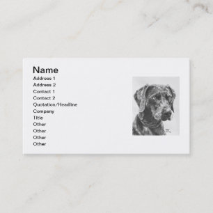 Weimaraner Art Visitekaartje