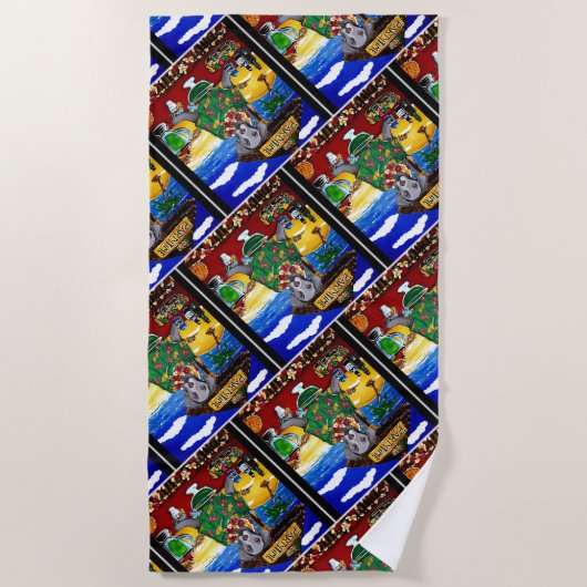 Weimaraner Bartender Strandlaken (Voorkant)