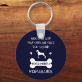Weimaraner beste vriend sleutelhanger (Voorkant)