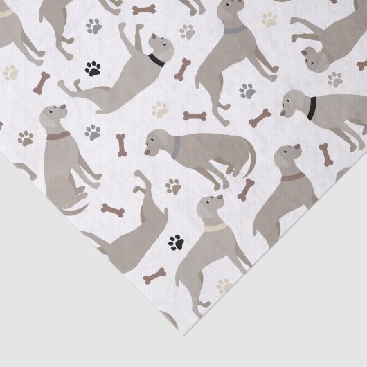 Weimaraner-Botten en -papier Tissuepapier (Detail)
