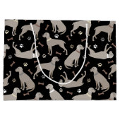 Weimaraner Botten en Paws Black Groot Cadeauzakje (Achterkant)