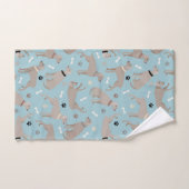 Weimaraner-Botten en Paws Blue Bad Handdoek (Handdoek)
