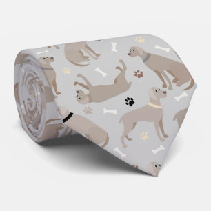 Weimaraner Botten en Paws Gray Stropdas