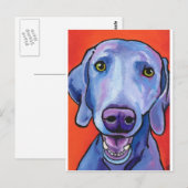 Weimaraner Briefkaart (Voorkant / Achterkant)