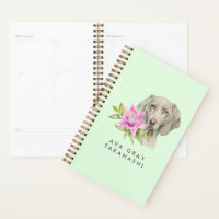 Weimaraner Chien et Lily | Ajouter Votre Nom