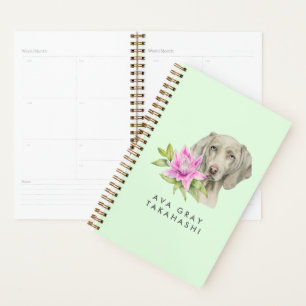 Weimaraner Chien et Lily   Ajouter Votre Nom