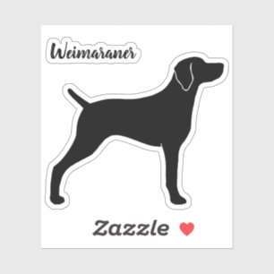 Weimaraner Chien Silhouette Weim Vinyl Sticker