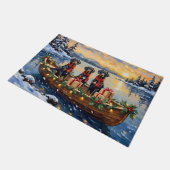 Weimaraner Christmas Boat Holiday Deurmat (Schuin)