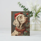 Weimaraner Christmas Briefkaart (Staand voorkant)