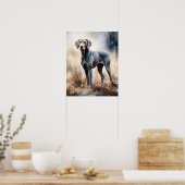 Weimaraner Dog Art Print Poster (Keuken)