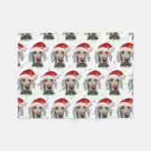 Weimaraner Dog Breed Christmas Stars Fleece Deken (Voorkant (Horizontaal))