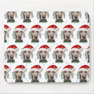 Weimaraner Dog Breed Christmas Stars Muismat