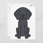 Weimaraner Dog Cartoon Briefkaart (Voorkant / Achterkant)