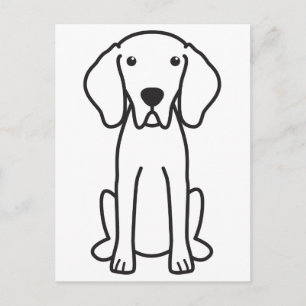 Weimaraner Dog Cartoon Briefkaart