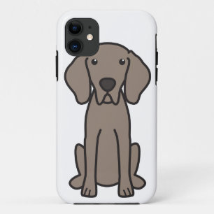 Weimaraner Dog Cartoon iPhone 11 Hoesje