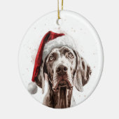 Weimaraner Dog Christmas Personalized Keramisch Ornament (Links)