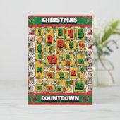 Weimaraner Dog Counting Kerstmis Advent Calendar Feestdagenkaart (Staand voorkant)