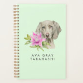 Weimaraner Dog en Lily | Jouw namen toevoegen Planner (Voorkant)
